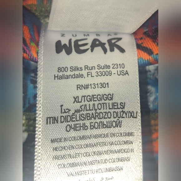 ZUMBA Fitness Capri Leggings Sz XLarge - Picture 5 of 8